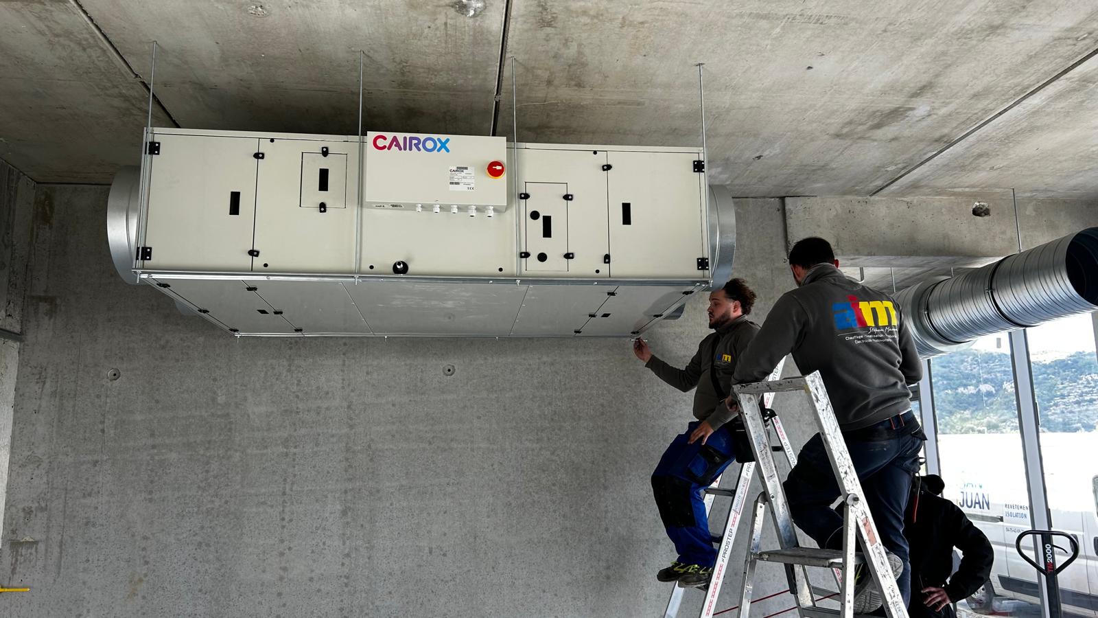 Installation de ventilation tertiaire – entreprise AIM Solutions
